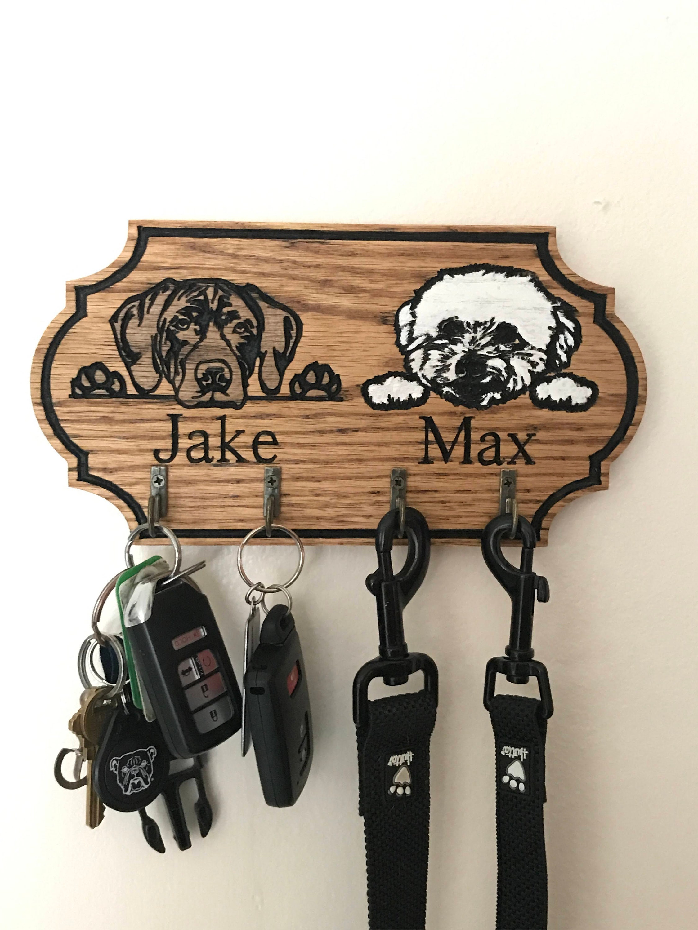 Personalized Dog Leash Holder Leash Holder Dog Leash Hanger Etsy