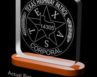 Texas Highway Patrol, State Trooper, Corporal , Lighted Plaque