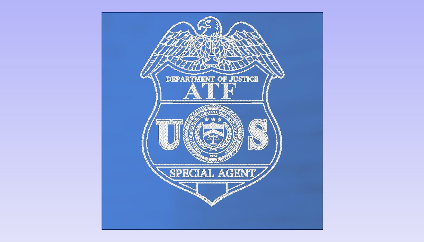 Department Justice ATF Badge Lighted Plaque. Police Badge, Personalized  Badge Lighted Plaque 