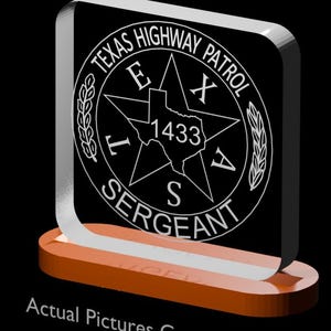 Texas Highway Patrol, State Trooper, Sergeant, Lighted Plaque