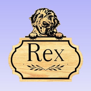 Personalisierte Golden Doodle Leine Halter, Hund Leine Aufhänger, Holz Hund Leine Aufhänger, Hund Leine Lagerung, Haken