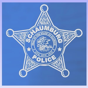 Schaumburg Illinois Police badge Acrylic lighted plaque, Illinois Police, Police gift