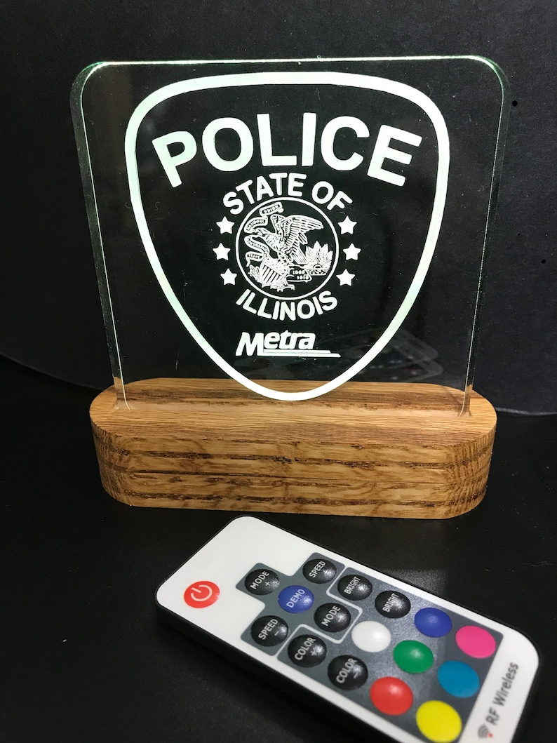 METRA POLICE DEPARTMENT Shoulder Patch Acrylic Lighted Plaque. - dral. regionlima.gob.pe