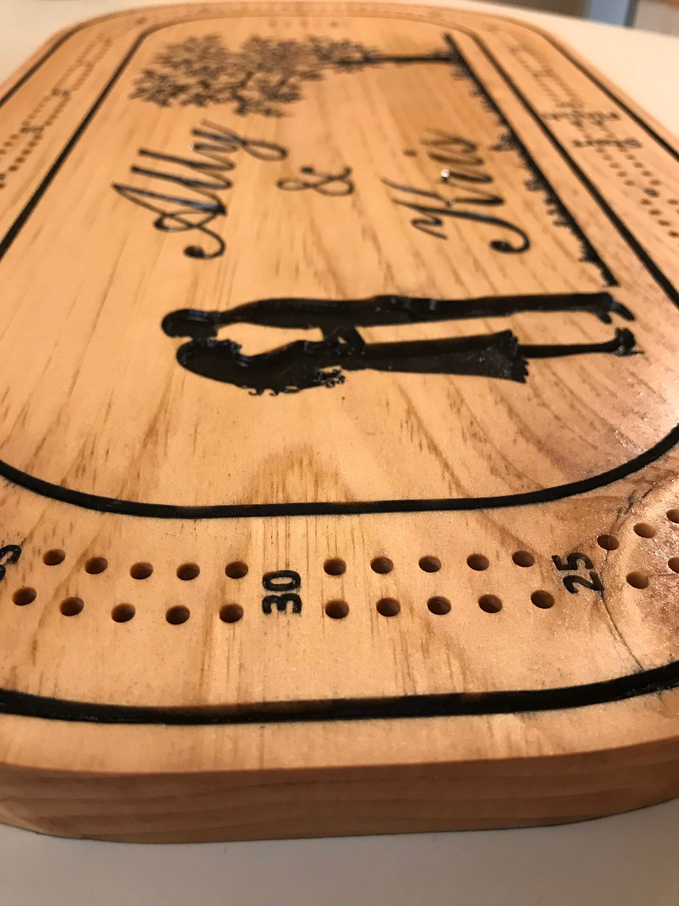 Custom Cribbage Board Personalized Cribbage BoardSolid Wood Etsy