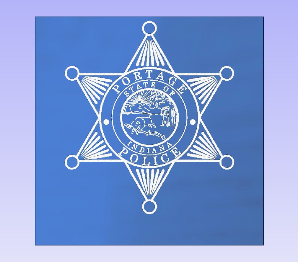 Portage Indiana Police Badge Acrylic Lighted Plaque Police Etsy