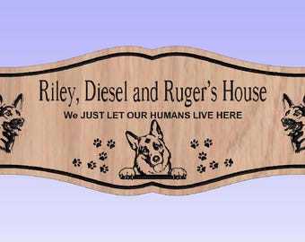 German Shepperd Welcome Sign, Personalized Wood Sign, Carved Wood Sign, Housewarming Gifts, Barn Decor, Rustic Signs , German Shepperd