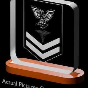 Placa iluminada de acrílico del médico sanitario de segunda clase HM2 de la Marina de los EE. UU.