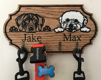 Personalized Dog Leash Holder, Leash Holder, Dog Leash Hanger, Custom Dog Leash Holder, Dog Leash Hanger, Dog Leash Storage