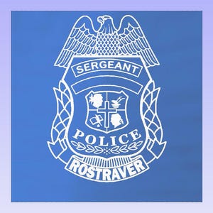 Rostraver Police Badge Acrylic lighted plaque.
