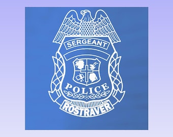 Rostraver Police Badge Acrylic lighted plaque.