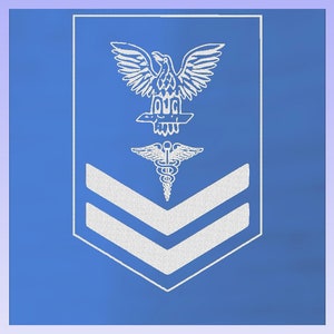 Placa iluminada em acrílico de segunda classe do Hospital Corpsman HM2 da Marinha dos EUA.