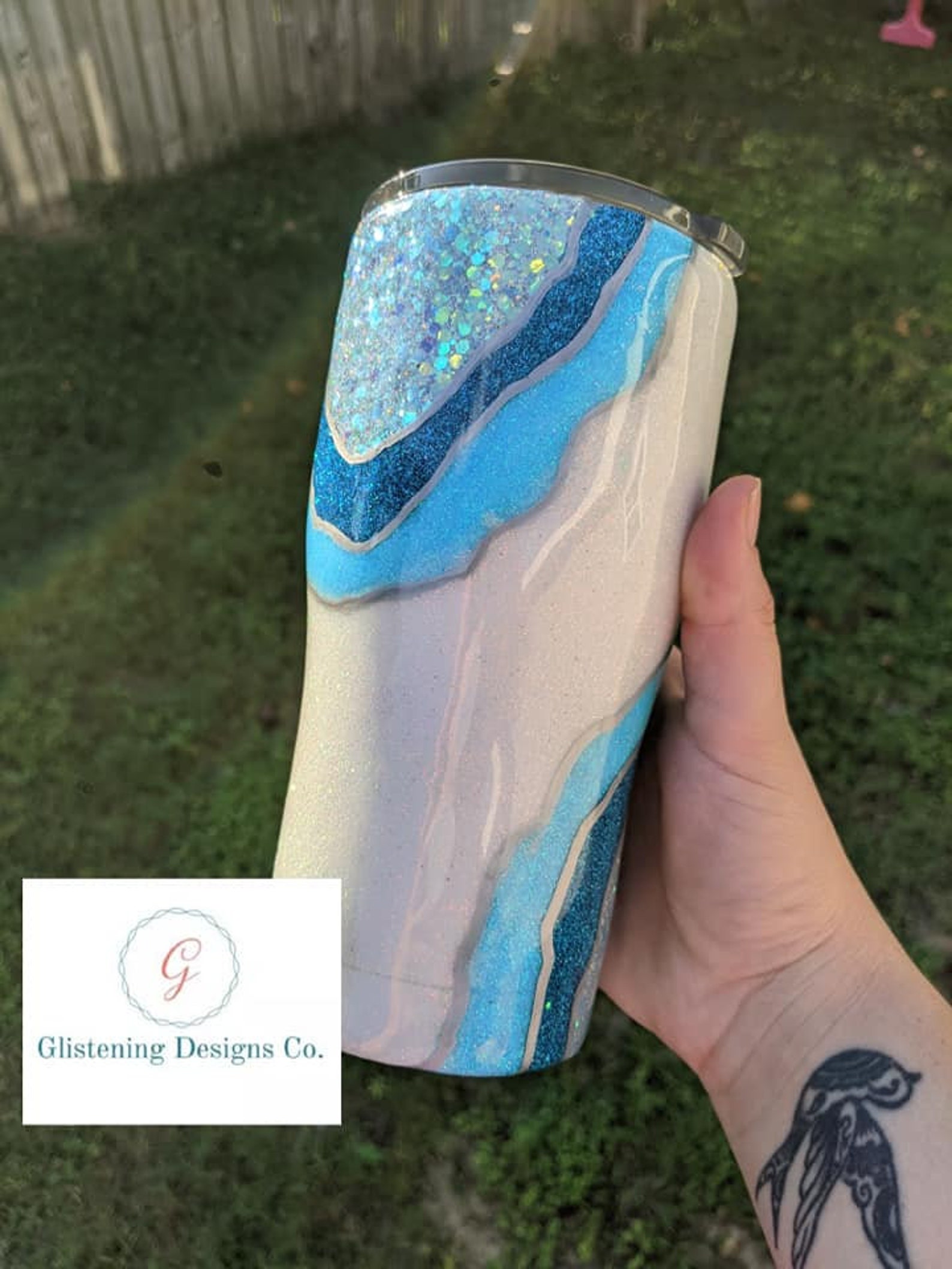 Personalized Geode Tumbler Etsy