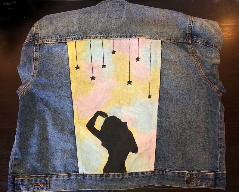 etsy custom denim jacket