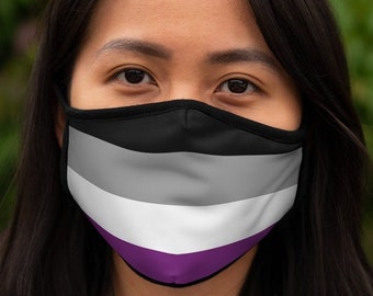 Asexual Mask | Ace Pride Flag Mask | Asexual Pride Month Mask | Ace Washable Fitted Face Mask | Asexual face mask | Gay pride mask