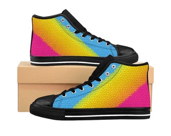 Unisex Casual High-Top Skate Shoes Classic Sneakers Adults Trainers Pansexual Pride Flag