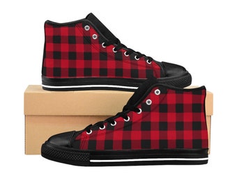 women's plaid tennis shoes