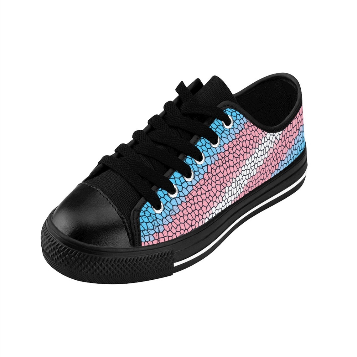 Transgender Pride Sneakers Trans Flag Geometrical Mosaic Etsy UK
