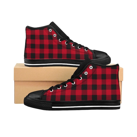 plaid canvas shoes