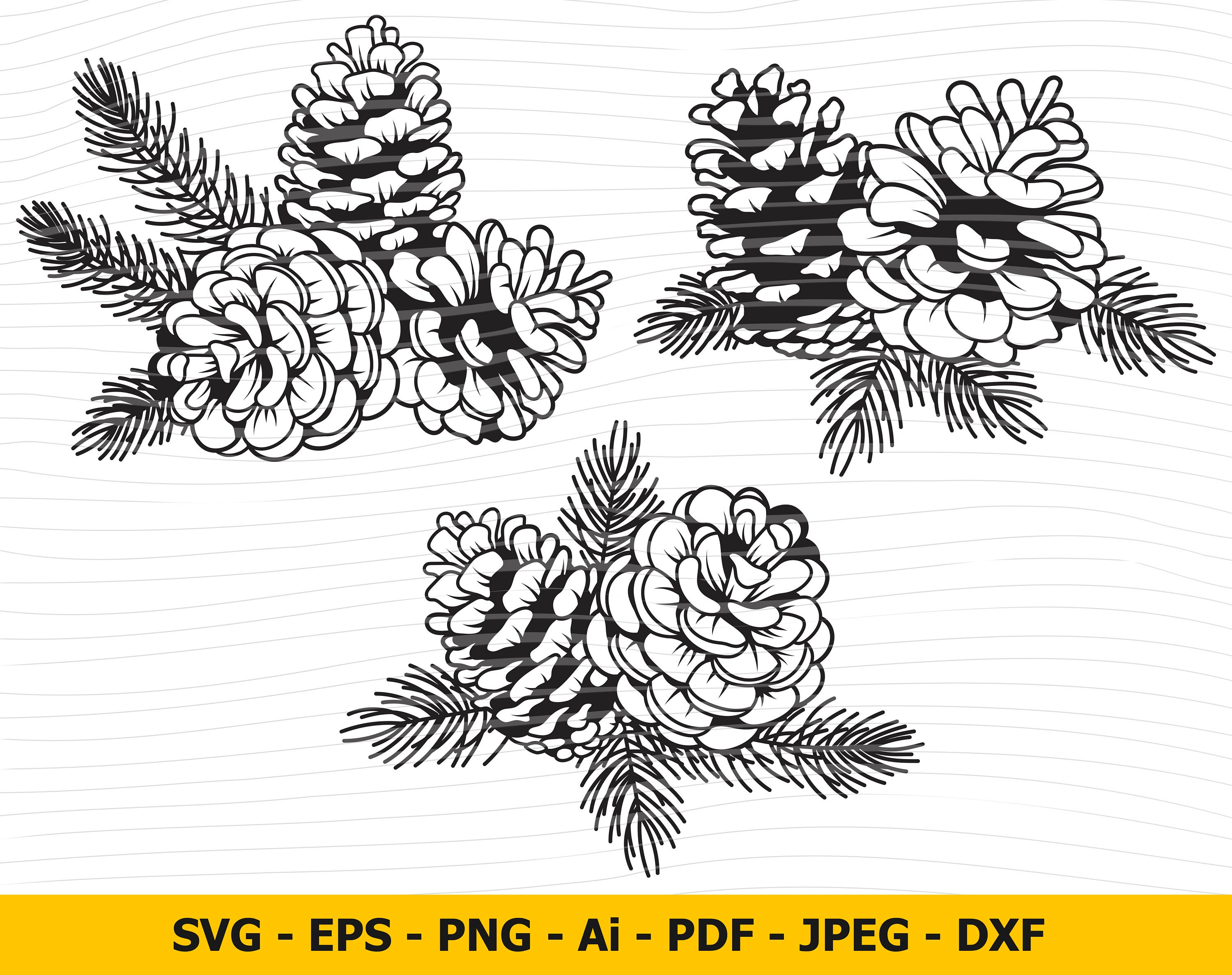 Pine Cone Silhouette Clip Art