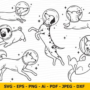 Astronaut Hund Svg, Cosmic pets Svg, Hunde Traveler Svg, Hund Svg, Sterne Svg, Puppy Svg, Hund Silhouette, Weltraum Png, Puppy cricut, Dxf, Eps