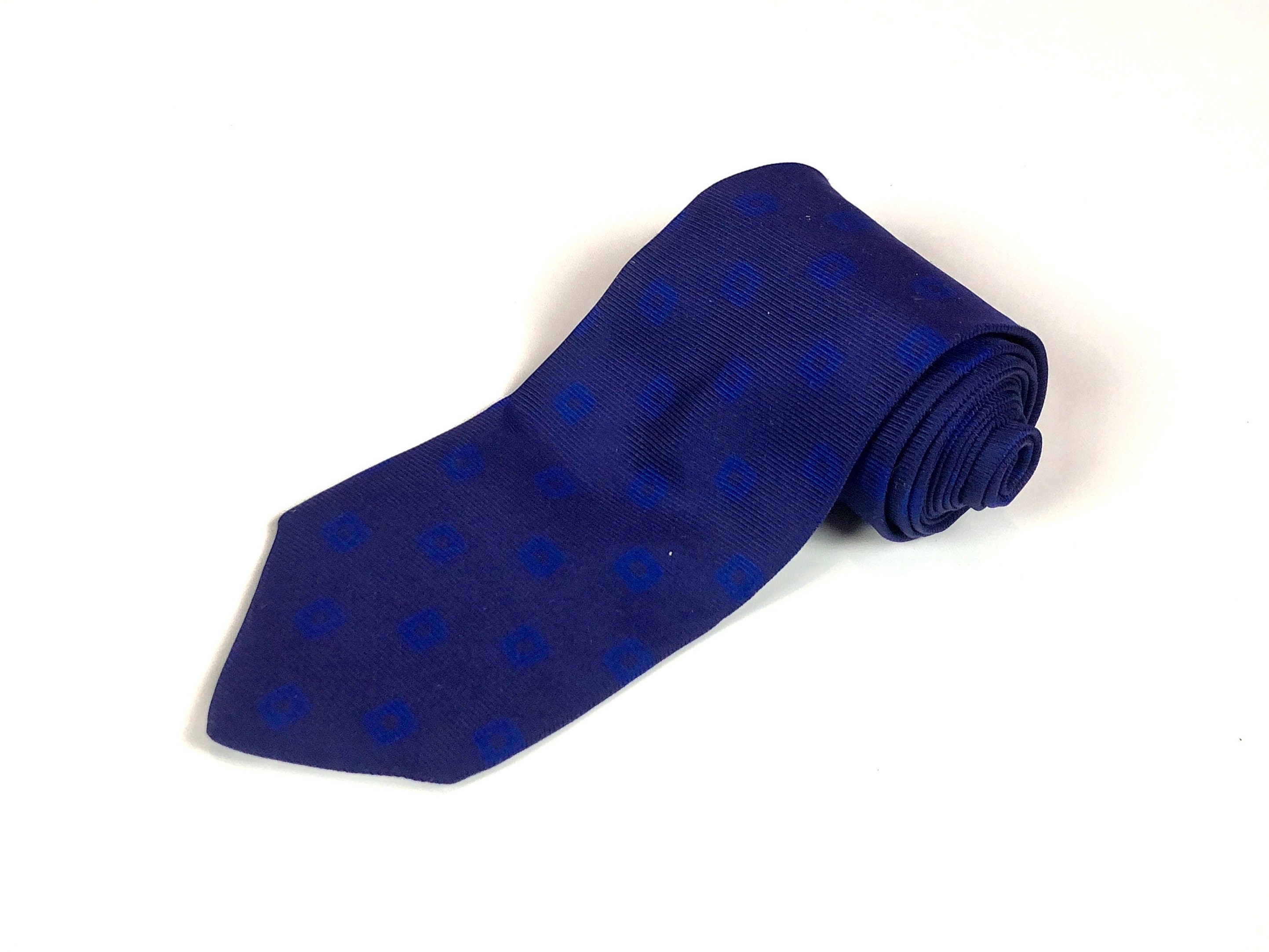 Hugo Boss Cravate Vintage Blue Necktie Retro Silk Tie - Etsy