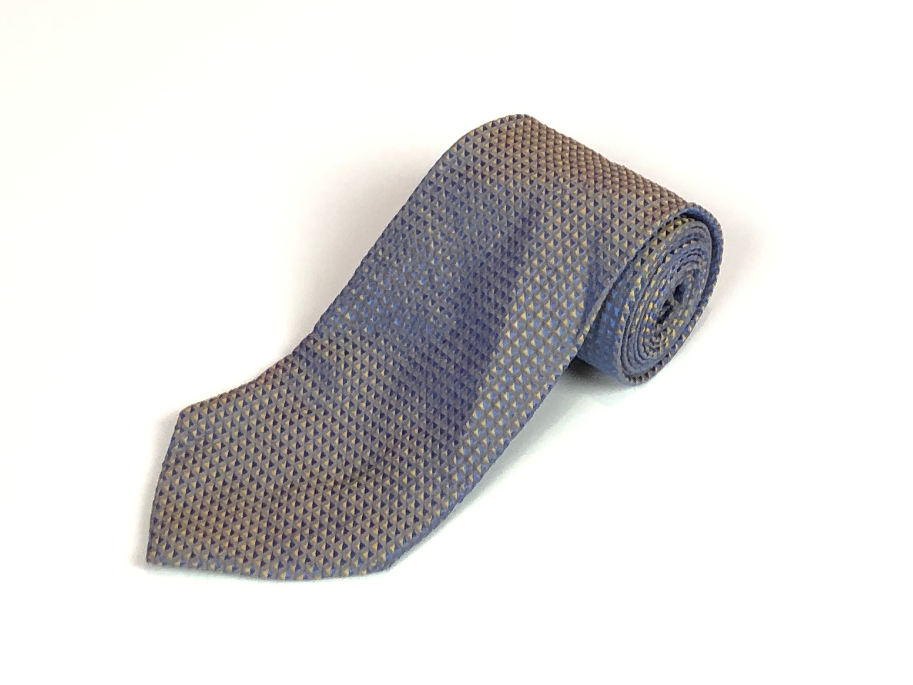 Gravata Geométrica Pierre Cardin Cravate Vintage Cinza/Prata Gravata Retro de Seda
