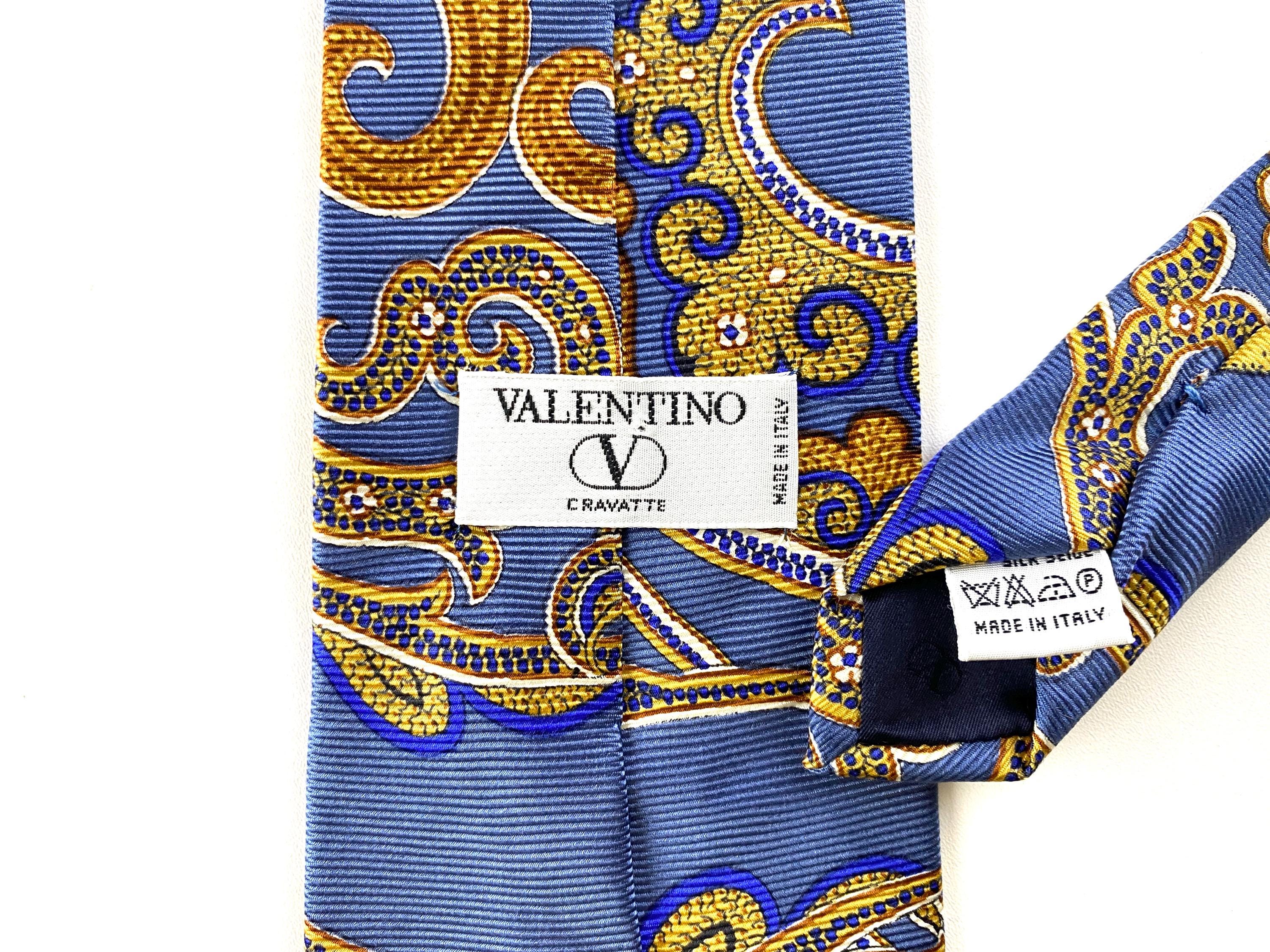 【新品未使用】Valentino ペイズリー柄 ネクタイ 新品 90年代 ヴァレンティノ シルクネクタイ ヴィンテージ メンズ