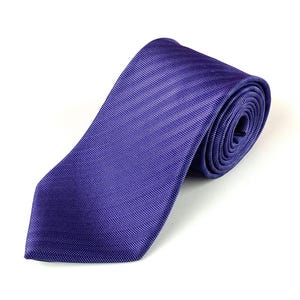 70s Lanvin Paris Silk Tie Vintage Men&#39;s Blue & Purple Striped Necktie Retro Rare Cravate
