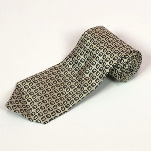 Giorgio Armani Cravate Vintage Beige Necktie Retro Silk Tie