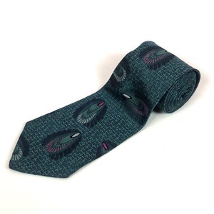 Gianni Versace Cravate Vintage Blue Necktie Retro Silk Tie