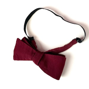 Christian Dior Silk Bow Tie Vintage Men&#39;s Red Necktie Retro Bowtie Cravate