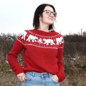 Icelandic wool sweater. Lopapeysa Handmade.in order image 7