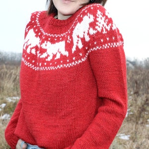 Icelandic wool sweater. Lopapeysa Handmade.in order image 6