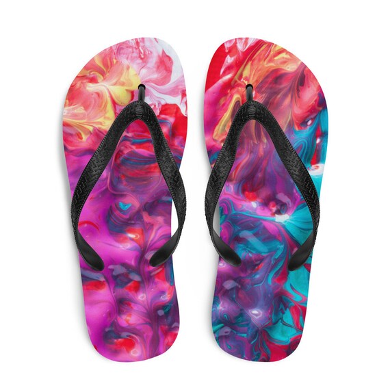 tie dye flip flops