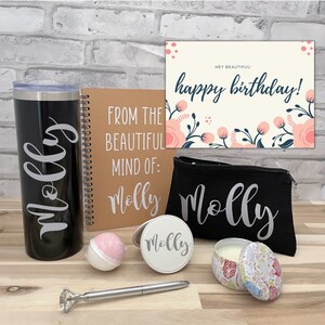 Gift Basket for Women&#39;s Birthday, Birthday Gift Box for Friend,  Birthday Gift Set for Her, Birthday Gift for Mom, Candle and Bath Bomb Gift