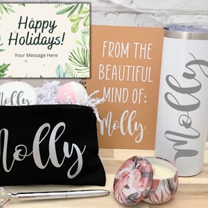 Christmas Gift for Woman, Christmas Gift Box for Her, Personalized Christmas Gift Set, Holiday Gift for Coworker, Christmas Gift for Her