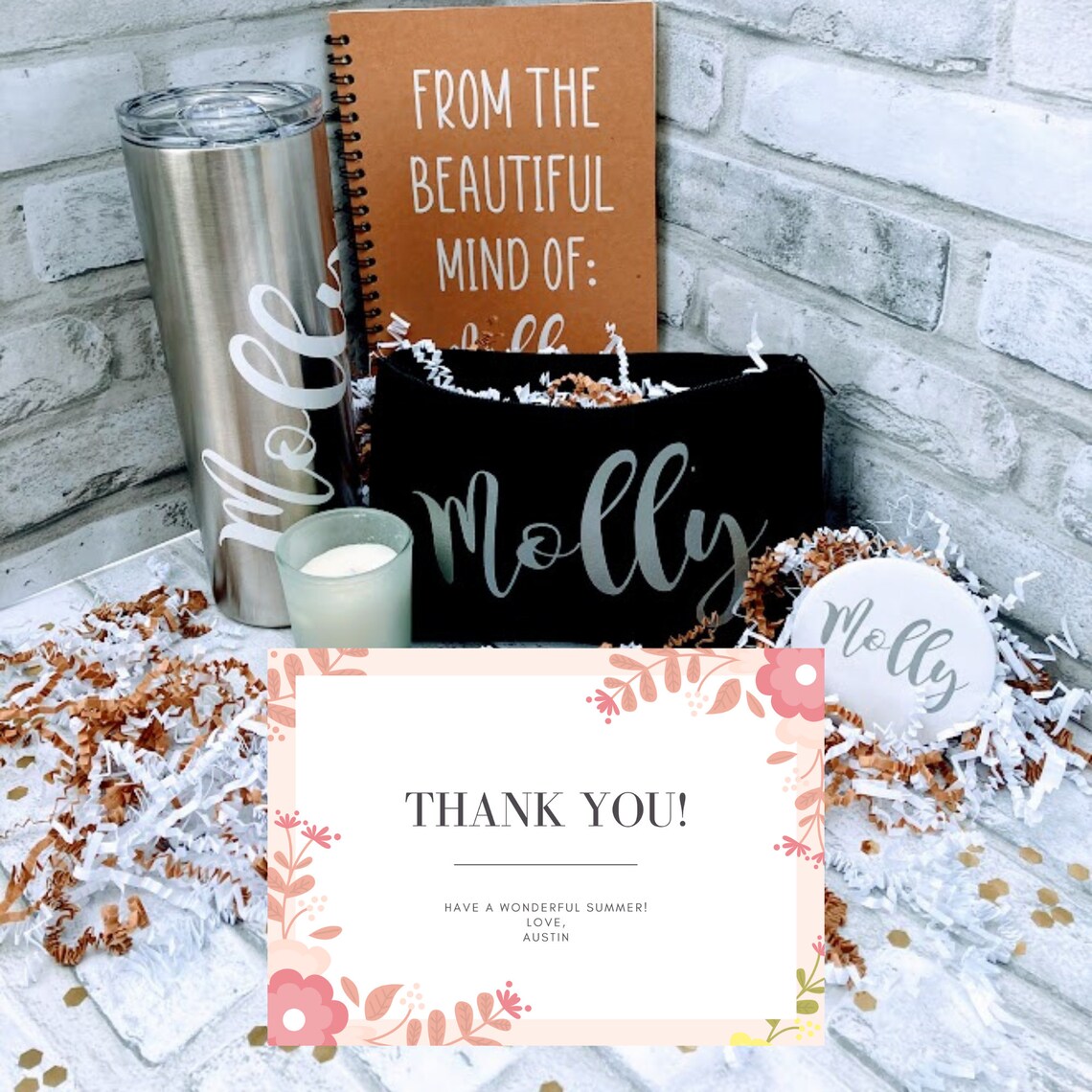 Gift Box for Teacher Teacher Thank You Gift Set Custom Etsy