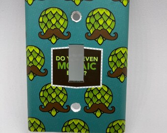 New Glory Craft Brewery Do You Even Mosaic Broh? Beer Label Light Switch Switchplate Cover Craft Beer Label 1 Gang