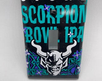 Scorpion Bowl Stone Brewery IPA Beer Label Light Switch Switchplate Cover Craft Beer Label 1 Gang