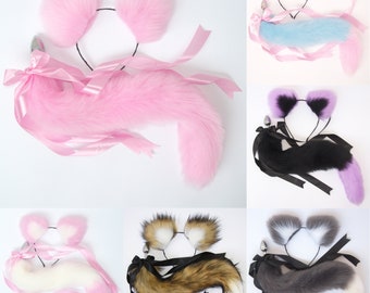 Tail plug and ears,Cat tail butt plug,DDLG,Pink tail plug,Tail buttplug,Tail plug,Fox tail plug,Tail butt plug and ears,Butt plug,Buttplug