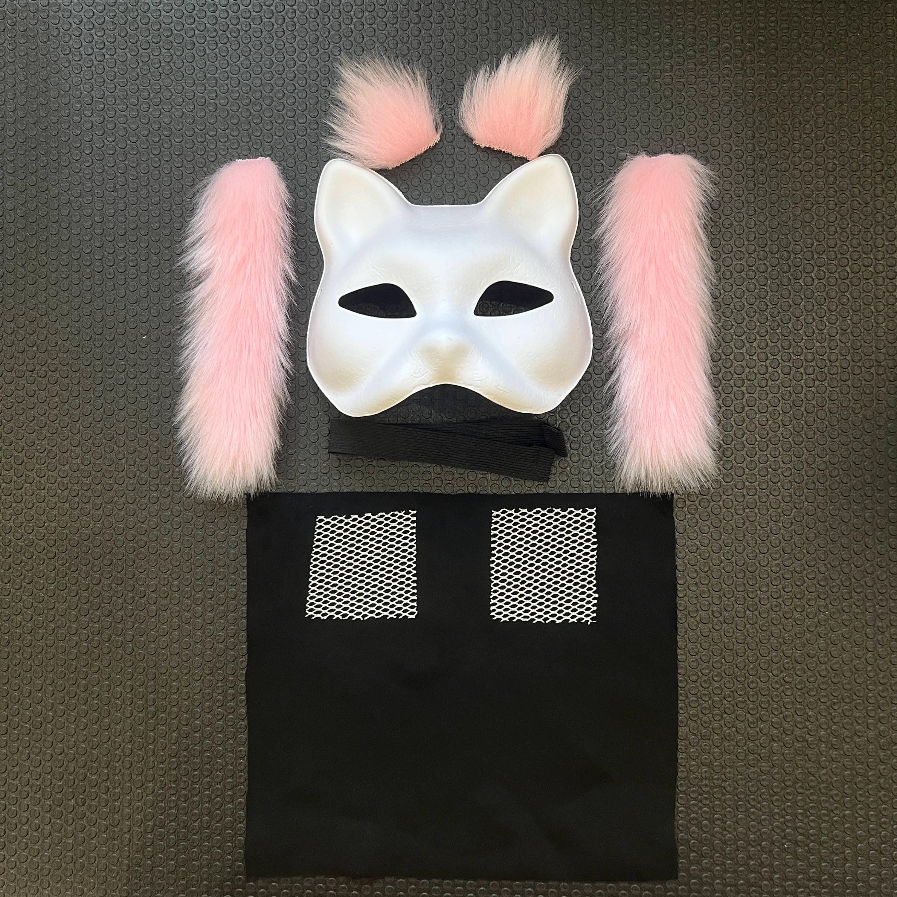 Kit bricolage de masques de chat Therian : masque d'animal en fausse fourrure, équipement Quadrobics - France