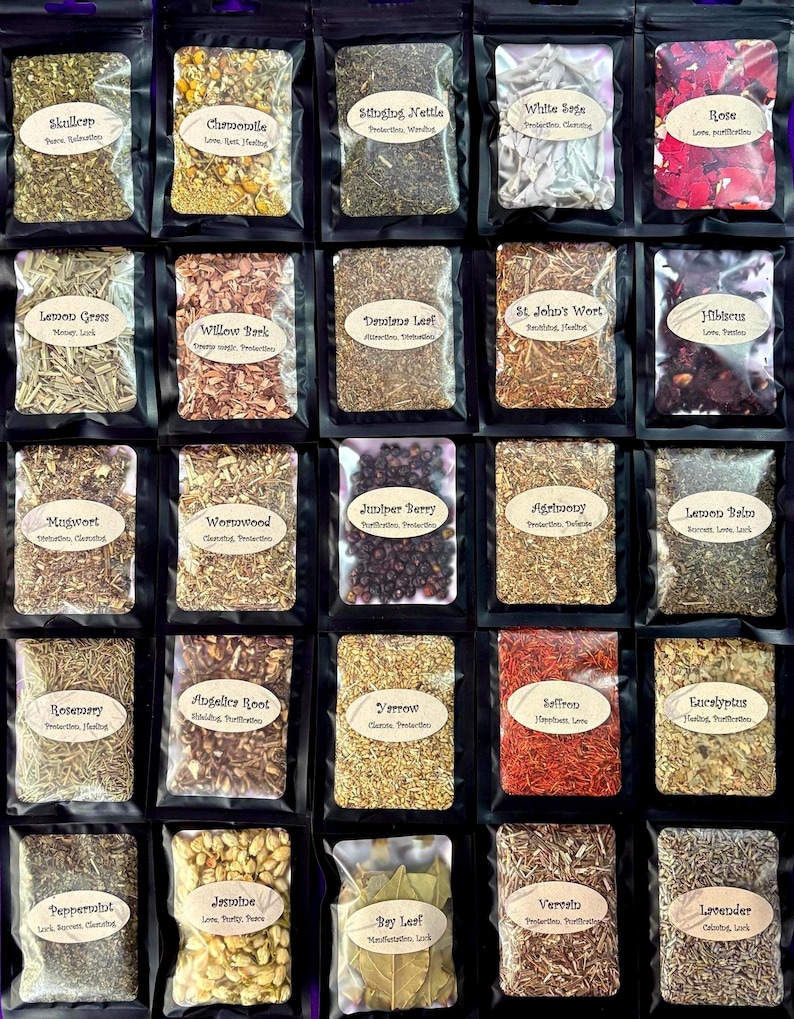 120+ Options. Herbs for Witchcraft, Spells, Manifestation, Divination, Wicca imagen 1