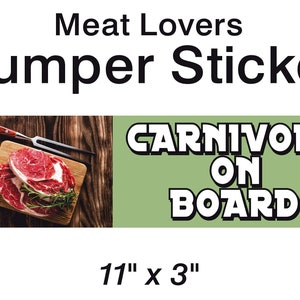 Meat Lovers Bumper Sticker