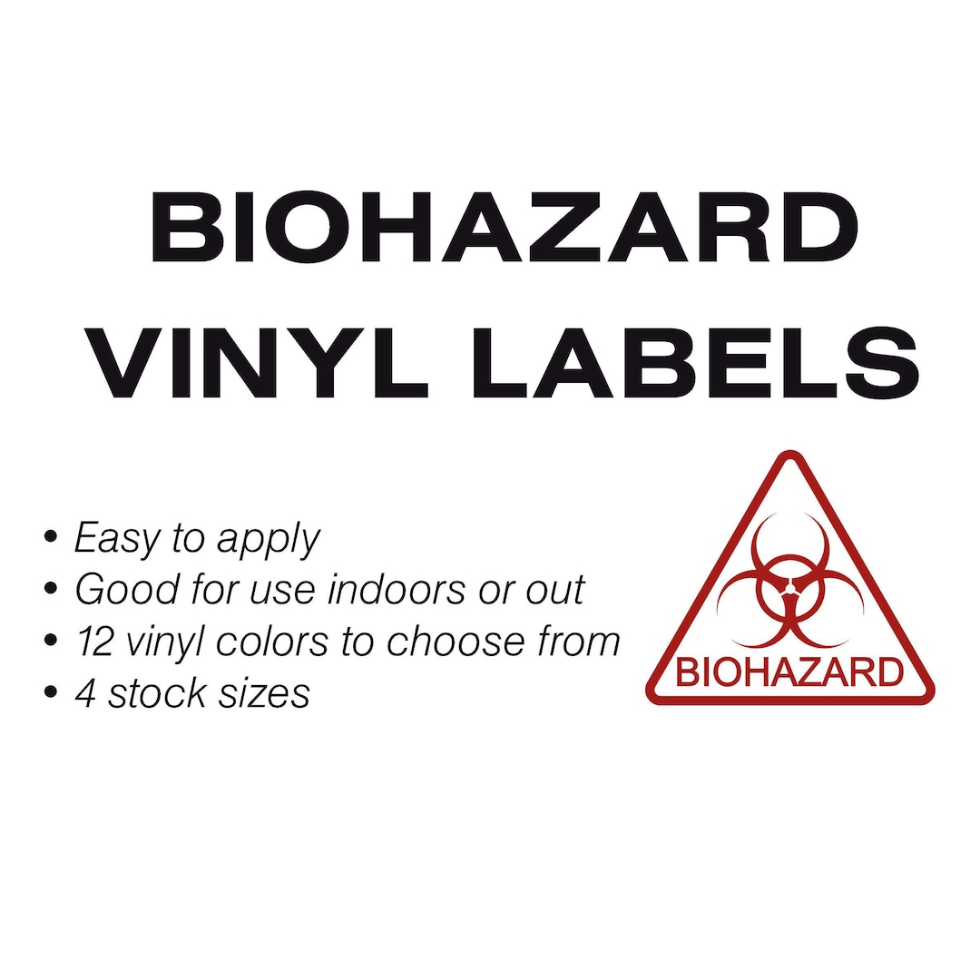 Ready to Apply Biohazard Vinyl Stickers - Etsy