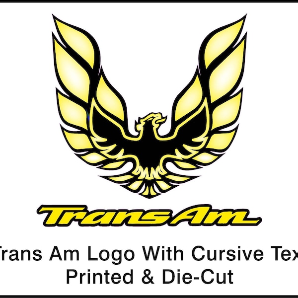 Trans Am Logo With Script Text  Decal