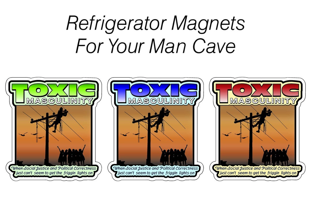 Set of 3 Toxic Masculinity Refrigerator for Your Man Etsy