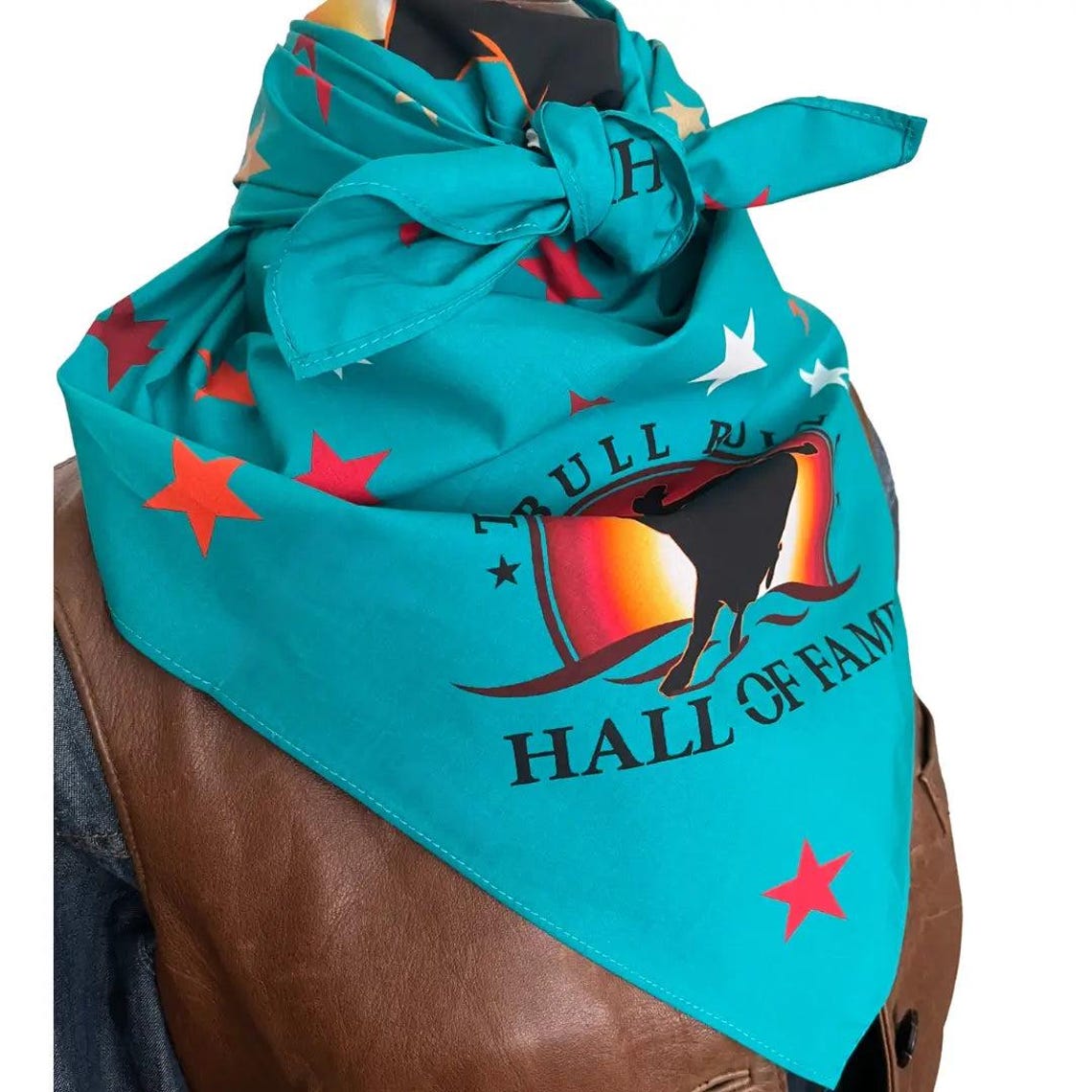 XL Bandana (bull Riding Hall of Fame) Wild Rag Cotton Cowboy Scarf - Etsy