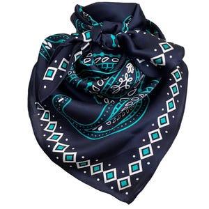 Paisley Wild Rags (Honda) | Silk Scarf Blue Bandana Scarves