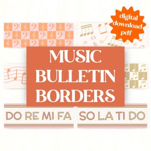 Music Bulletin Borders | Music Classroom Decor | Music Classroom Borders | Bulletin Border Download | Printable Bulletin Border
