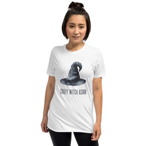 Crazy Witch Asian funny Halloween Short-Sleeve Unisex T-Shirt